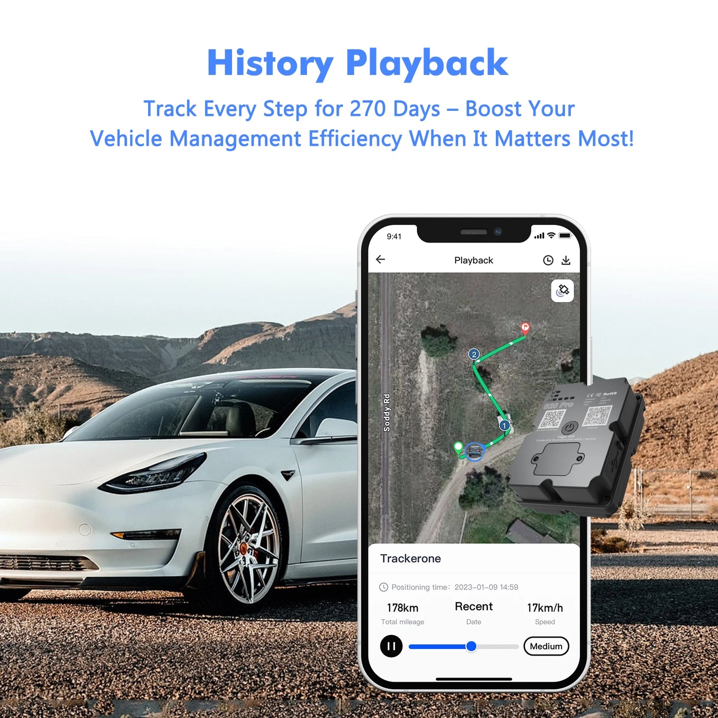 Wanwaytech 4G GPS Tracker for Car and Motorcycle Real Time Tracking