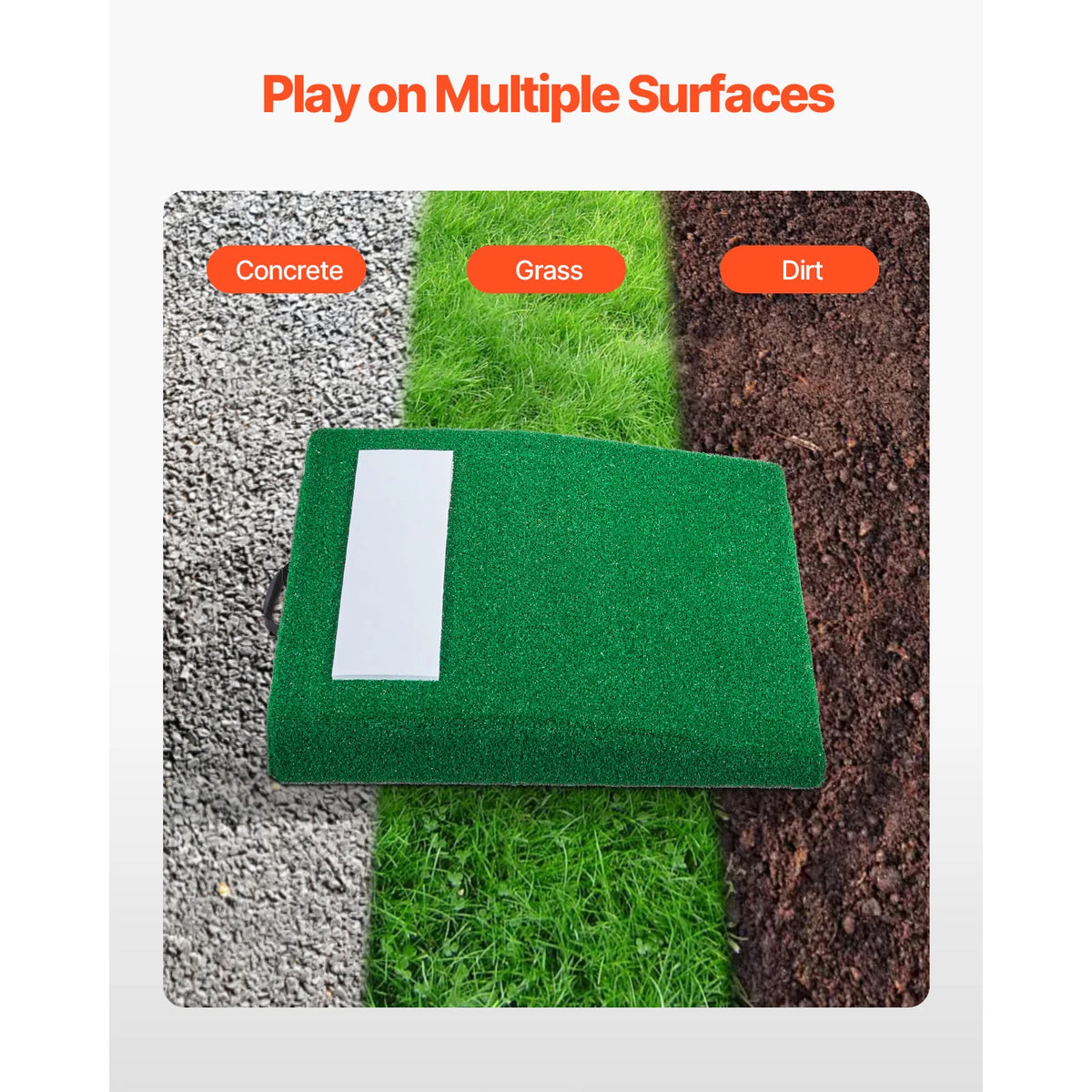 SucceBuy Baseball Softball Pitching Mound With Turf And Carry Handle