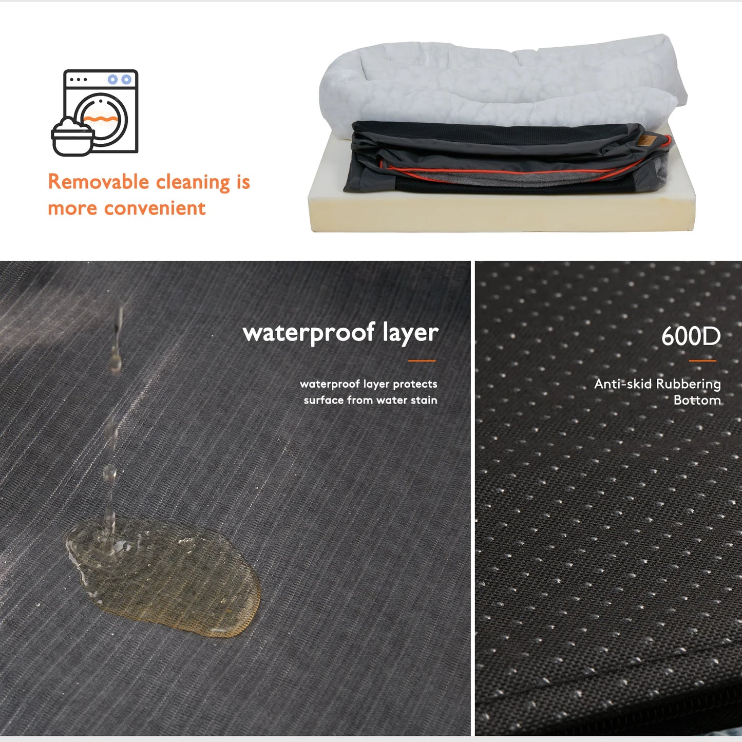 Bingopaw Jumbo Orthopedic Memory Foam Dog Bed With Waterproof Mattress