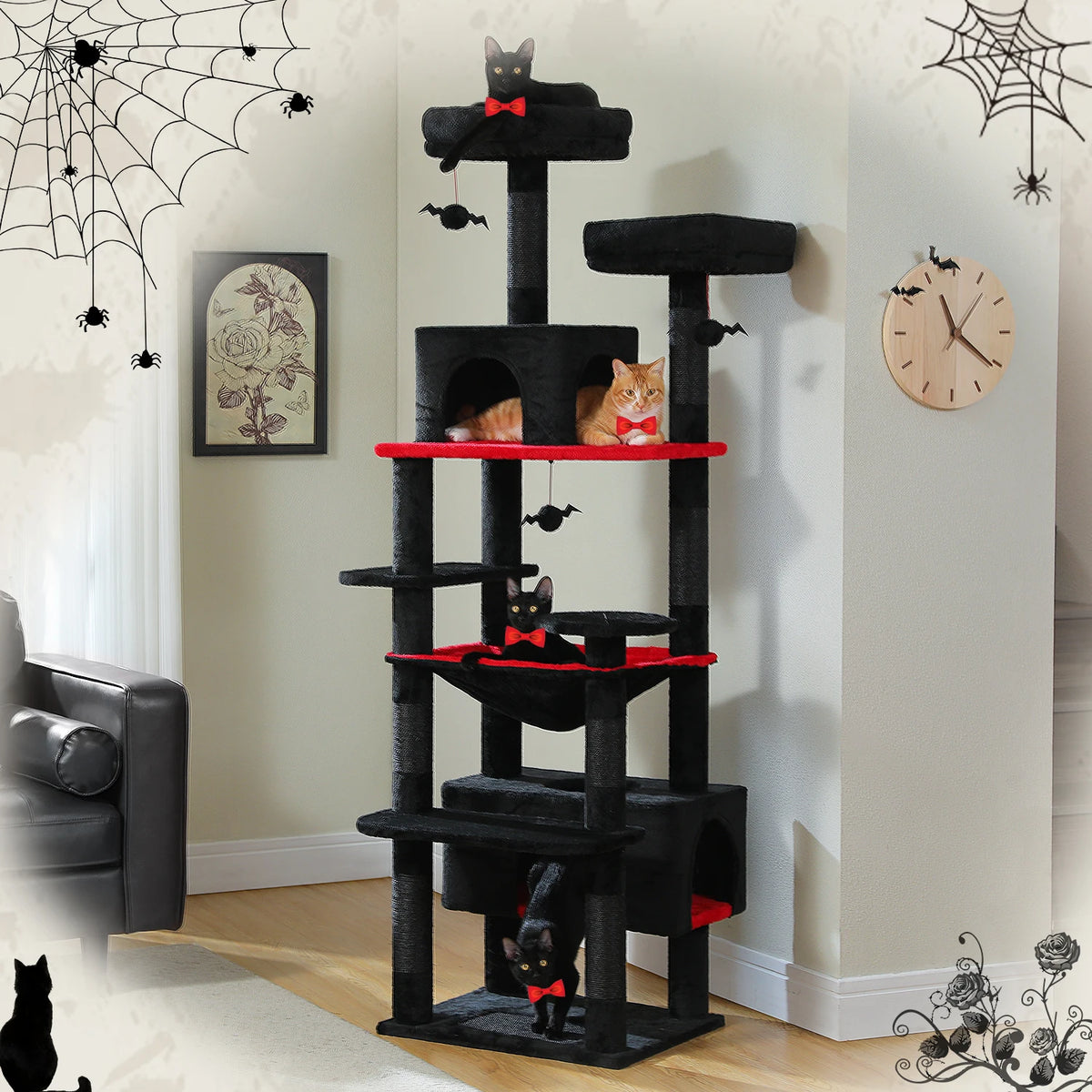 PAWZ Road Cat Tree With Scratching Posts Hammock And Condos