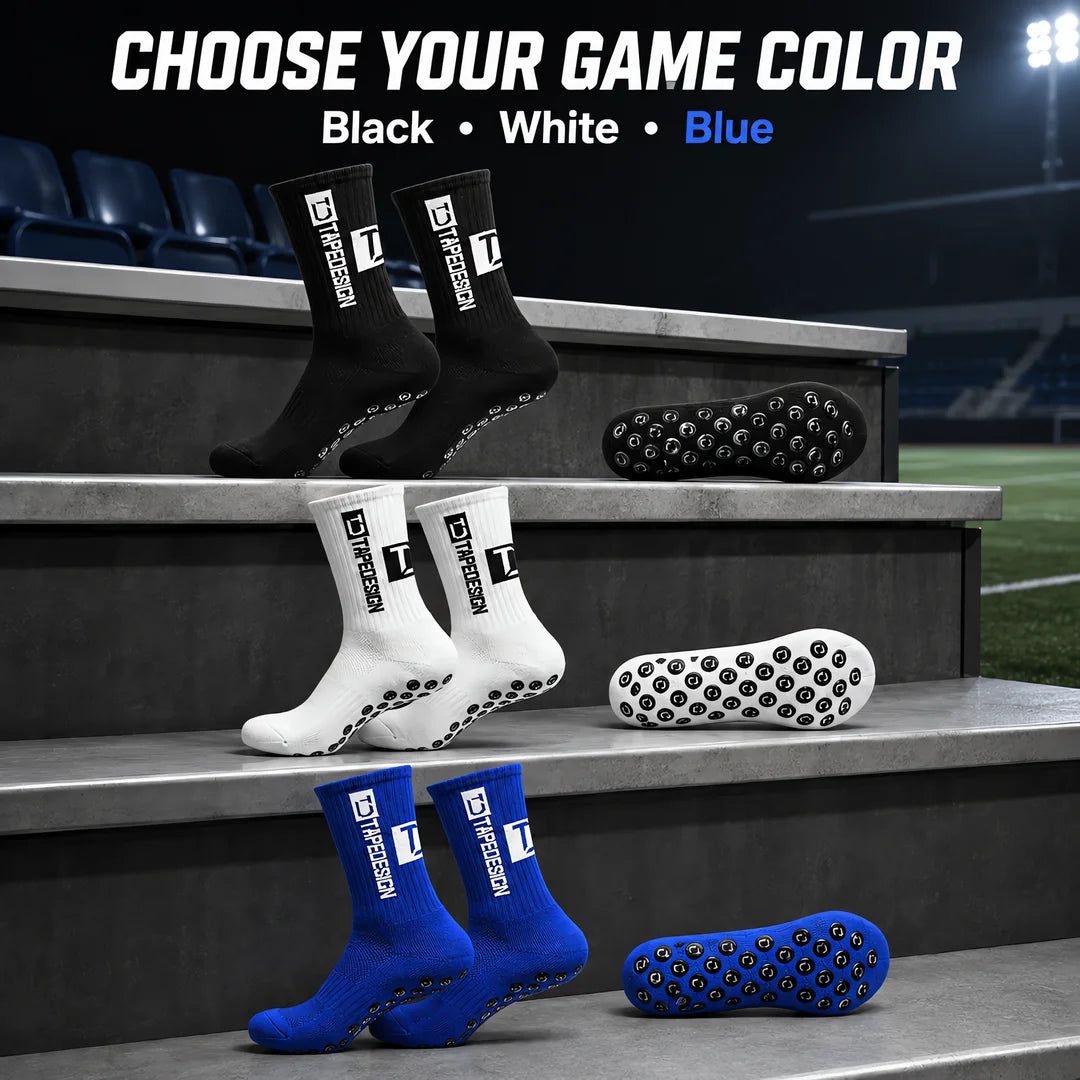 4 Pairs of New TC Mid Tube Glued Football Socks for Sports Training and Competition, Non Slip and Breathable Socks