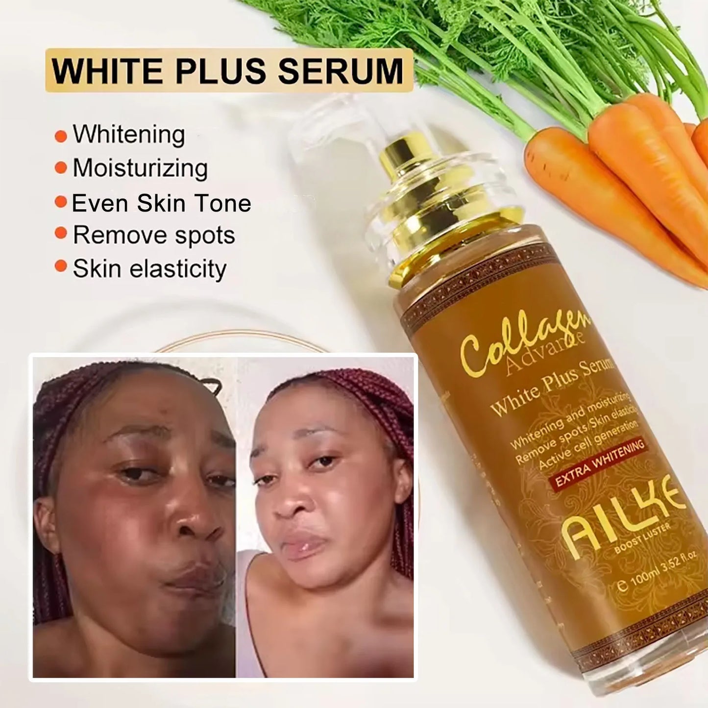 AILKE Collagen Skin Care Set For Women Whitening Freckle Removal Kit