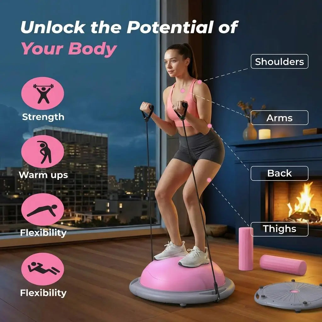 Inflatable Balance Ball Trainer for Yoga Pilates and Core Fitness