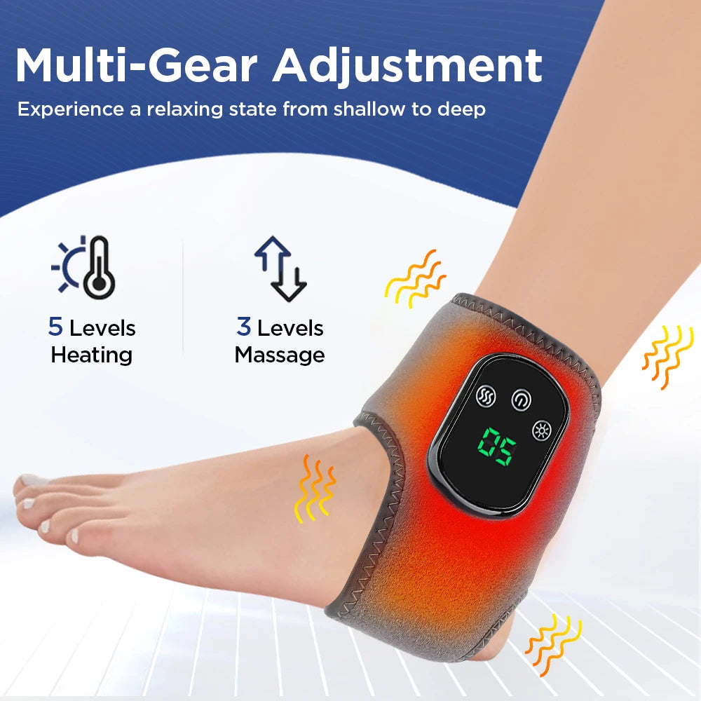 PASTSKY Rechargeable Foot Massager With Heated Vibration For Ankle