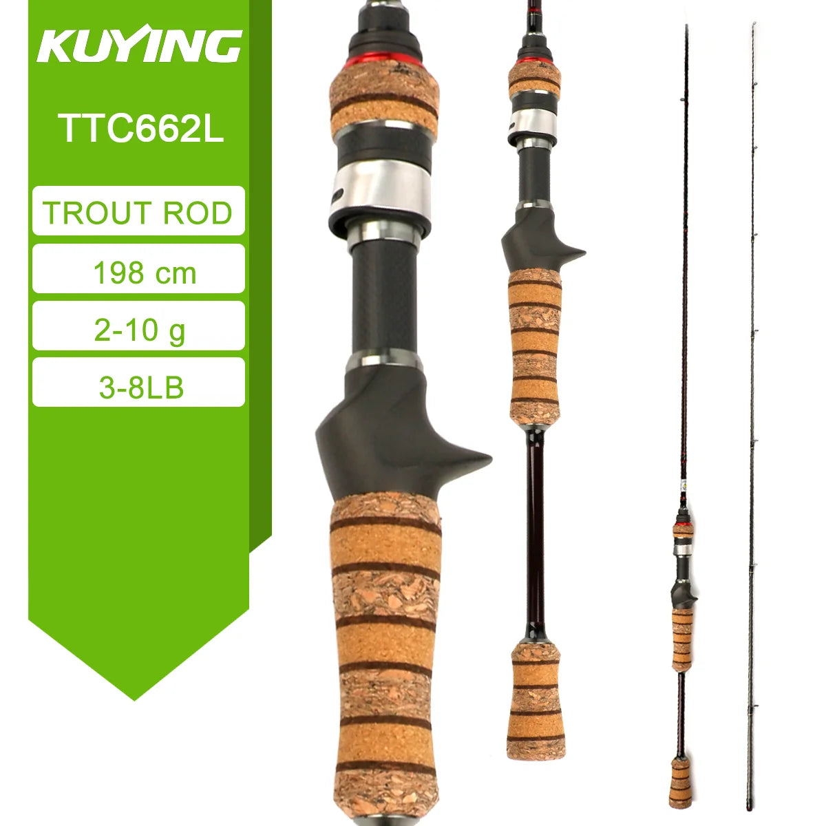 KUYING TETON Spinning Casting Rod With Fuji Guides