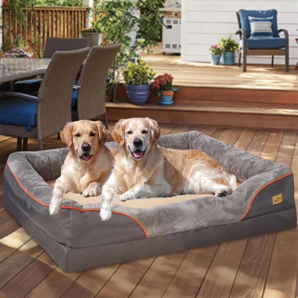 Bingopaw Jumbo Orthopedic Memory Foam Dog Bed With Waterproof Mattress