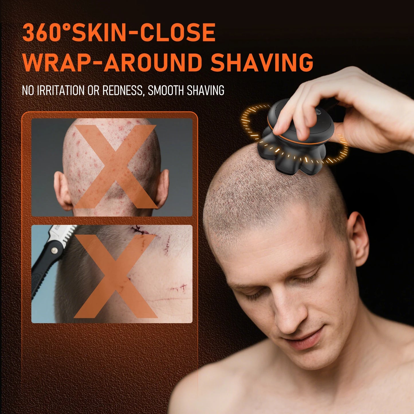 MAXGROOM 7D Electric Shaver Men Waterproof Beard Trimmer USB Rechargeable