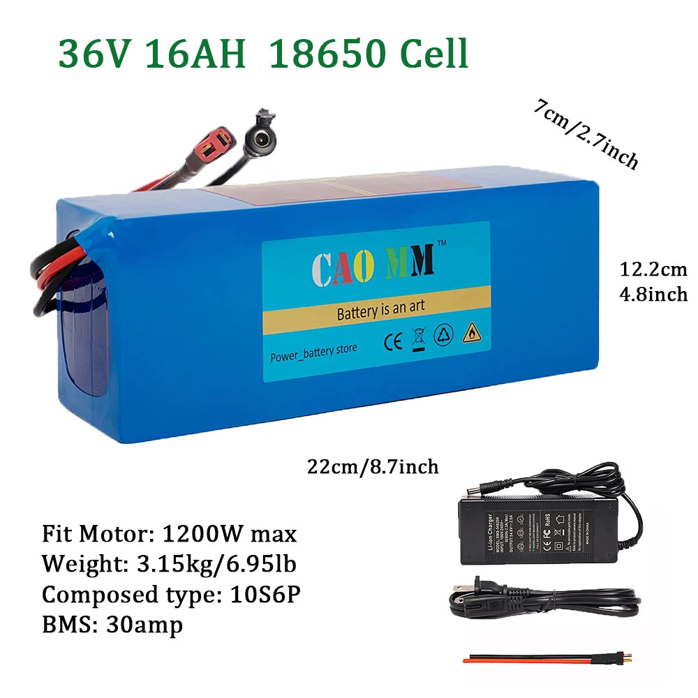 CAO MM 36V Ebike Battery 10Ah To 20Ah ElectricBikes