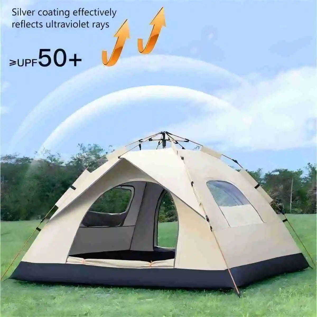 Pakicetus Outdoor Camping Tent With Two Doors And Two Windows