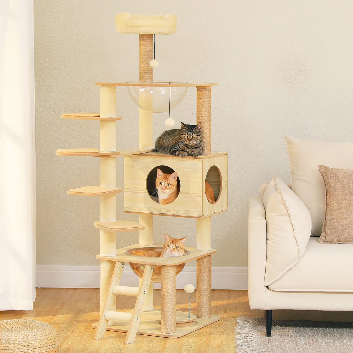 PAWZ Ro Multi Level Cat Tree Condo Hammock Scratching Posts