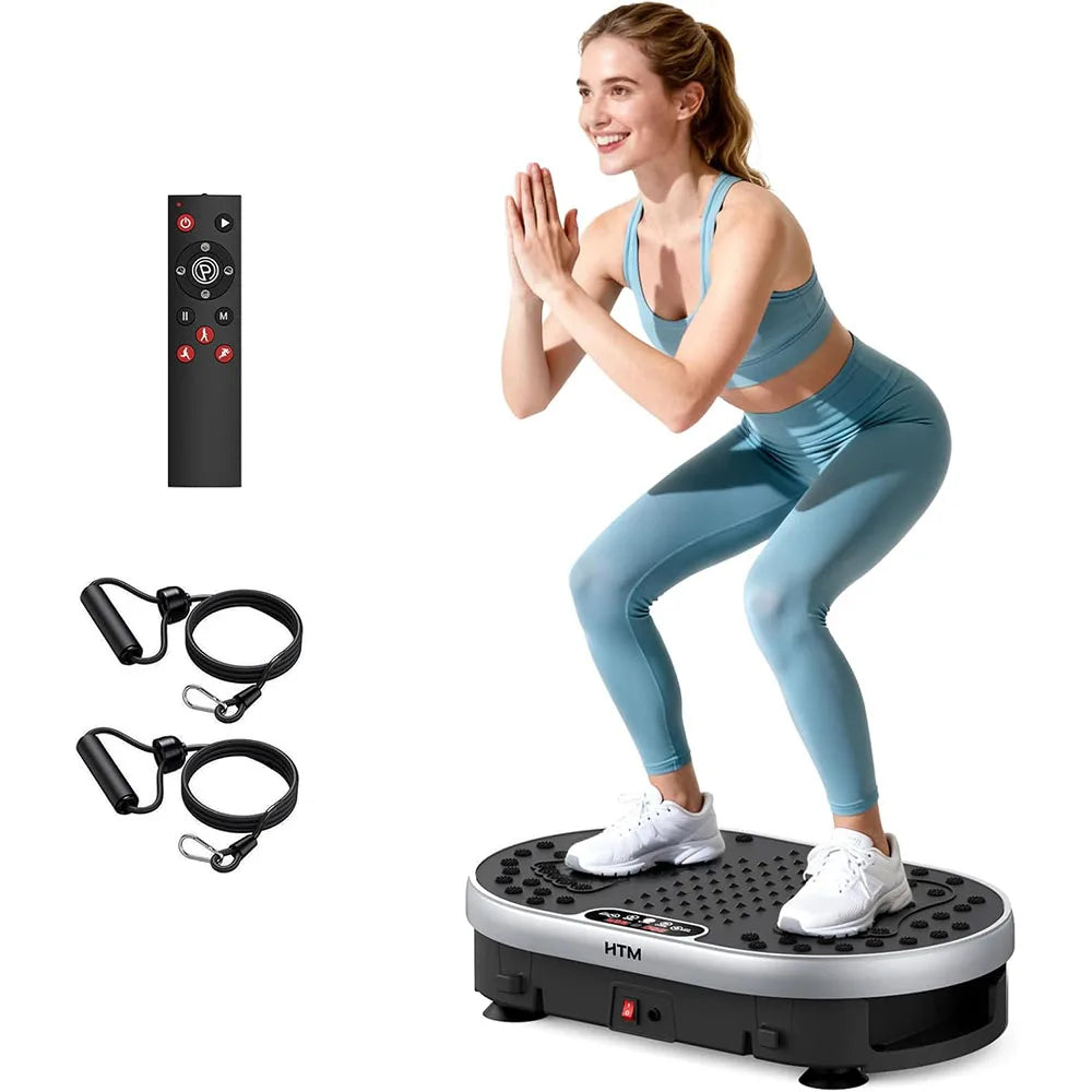 HTM Vibration Plate Exercise Machine With 9 Preset Programs And 120 Speed Levels
