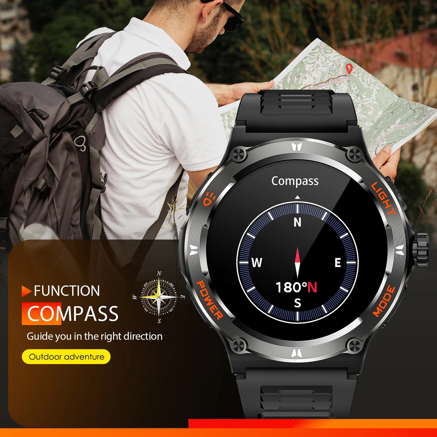 LaNikar Smart Watch 3ATM Waterproof Bluetooth Heart Rate Sleep Analysis