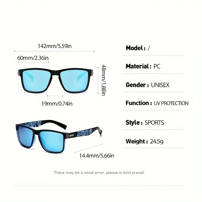 Vintage Square Polarized Sunglasses UV400 For Men And Women