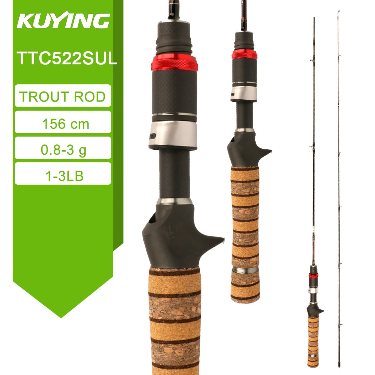 Kuying Teton Fast Action Carbon Fishing Rod For Spinning